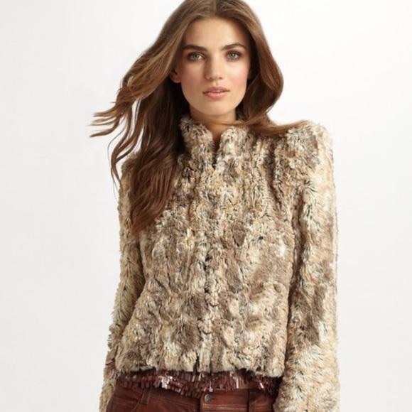 Alice + Olivia Faux Fur Cropped Jacket - Picture 6 of 8